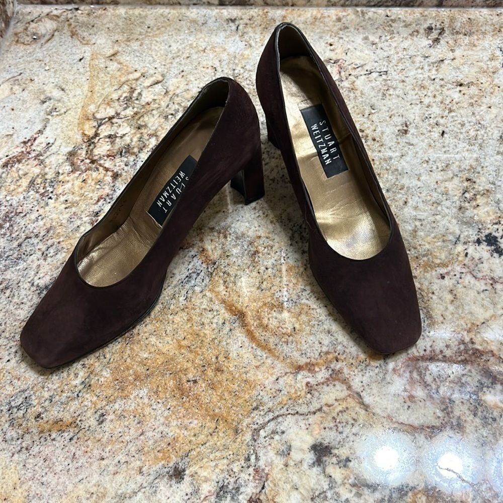COPY - Vintage Stuart Weitzman Brown Suede Heels Size 7.5 B